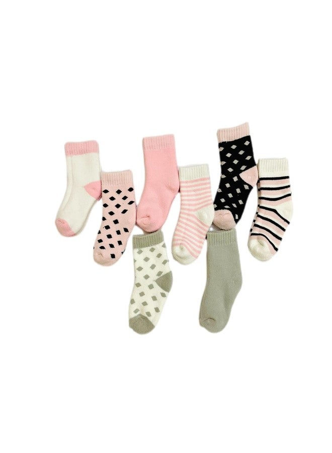 Freshfoot Cute and Colourful Organic Cotton New Born baby socks for 0-6 Months (Girls, 4) - Image 2