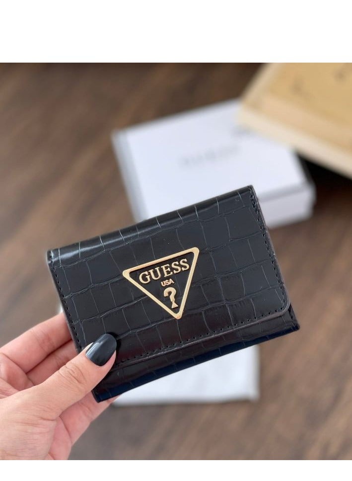 General Women's Laurel Small Crocodile pattern Zip Around Wallet Black  - Image 2