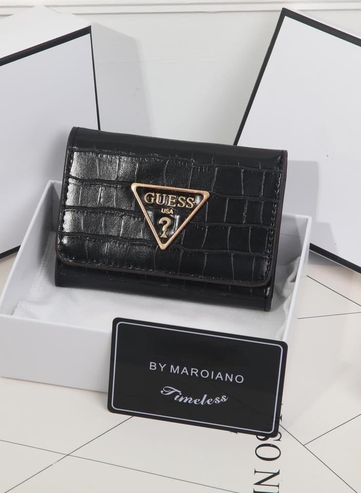 General Women's Laurel Small Crocodile pattern Zip Around Wallet Black  - Image 1