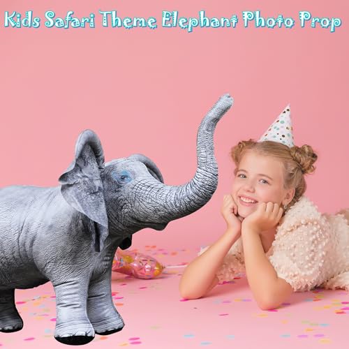Jet Creations Inflatable Elephant 36" L x 19" H – Gray Blow Up Animal Toy for Kids Ages 3+ – Safari Party, Birthday & Holiday Decoration, Halloween & Fall Decor, Yard Display, VBS, Pool Play, 1 PC - Image 3