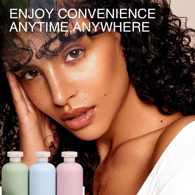 M'AYCREATE MAYCREATE® 4Pcs Travel Bottle Kit for Toiletries, 260ml PE Travel Toiletry Bottles Kit, Refillable Empty Squeeze Bottle for Lotion Shampoo Dispenser with Leakproof Flip-up Lid - Image 3