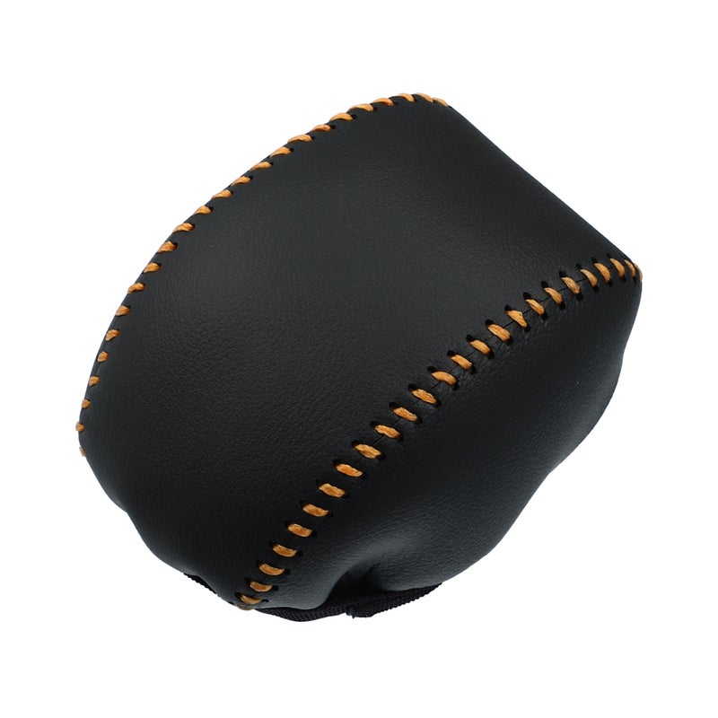 ACROPIX Car Gear Shift Knob Cover Protector Gear Shift Knob Trim for Toyota Rav4 20192022 Black WOrange Stitches Car Parts