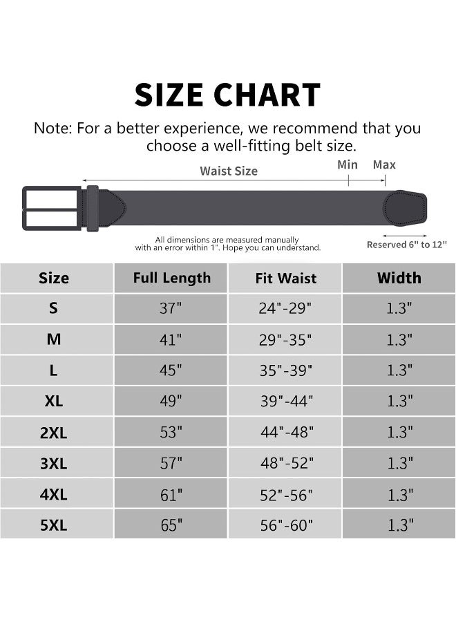 Fairwin FAIRWIN Elastic Braided Stretch Mens Golf Casual Jeans Belts Woven 1 3/8" Nylon Work Belts for Men Pants Shorts  - Image 2