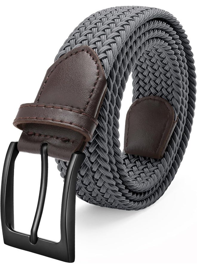 Fairwin FAIRWIN Elastic Braided Stretch Mens Golf Casual Jeans Belts Woven 1 3/8" Nylon Work Belts for Men Pants Shorts  - Image 3