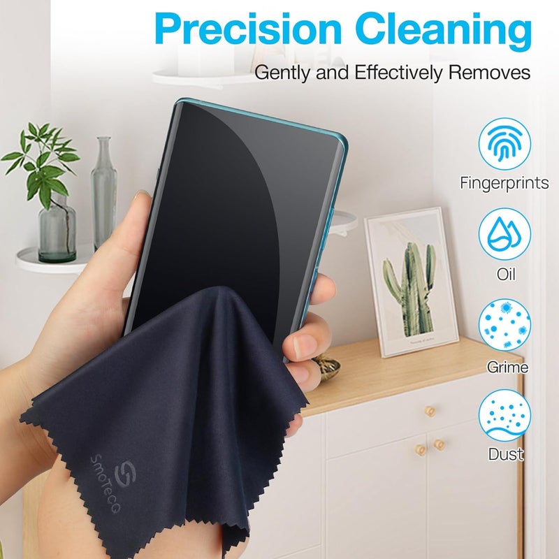 SmoTecQ 32 Pack Microfiber Lens Cleaning Cloths – Ultra-Soft, Scratch-Free Eyeglass Cloths for Glasses, Screens & Camera Lenses – Black + Grey (7×6 in) - Image 4