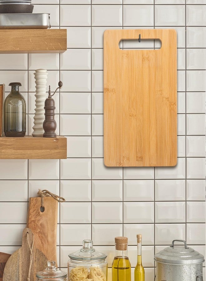 Bambüsi Bamboo Cutting Board, Wooden Kitchen Chopping Board for Food Prep, Chopping, Carving Meat, Fruits Vegetables, 12.5" x 9" - Image 3