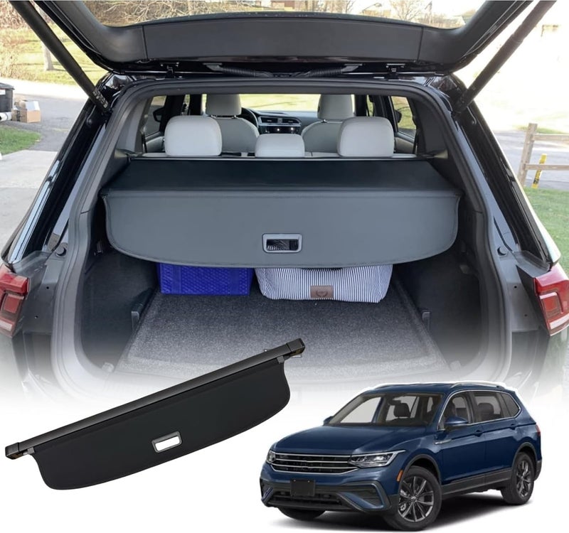 VESUL Retractable Cargo Cover for Volkswagen VW Tiguan (2018-2024) - Security Shade Shield Tonneau Cover - Image 1