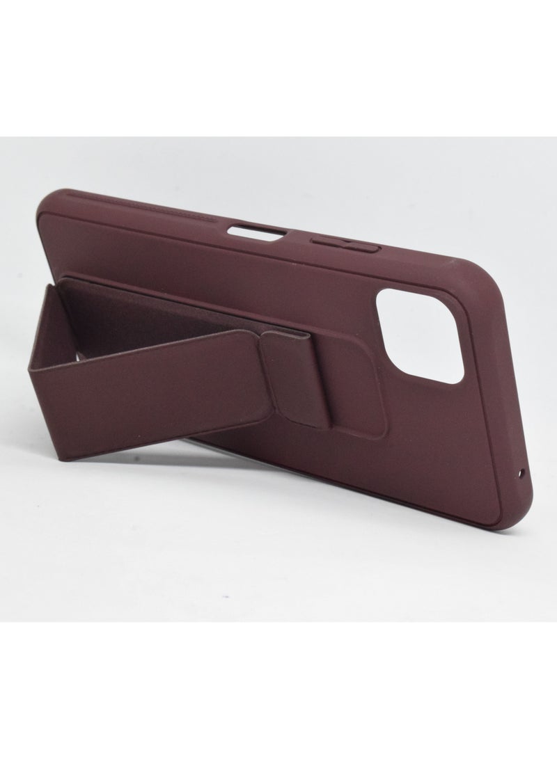 BORTONY Fully Covered With Finger Grip Stand Holder Anti Slip Shockproof Protective Case Cover For Samsung Galaxy A22 (5G) - Image 3