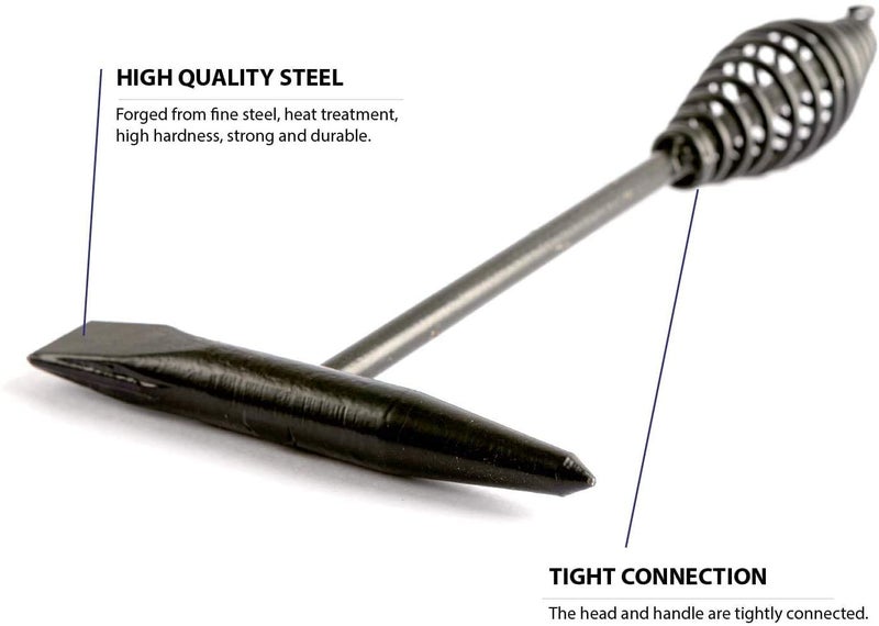 Efficacy JackhammerDrilling Tool Steel Double ChiselHead Welding Chipping Hammer Helical SpringGrip Cleansing Tool - Image 3