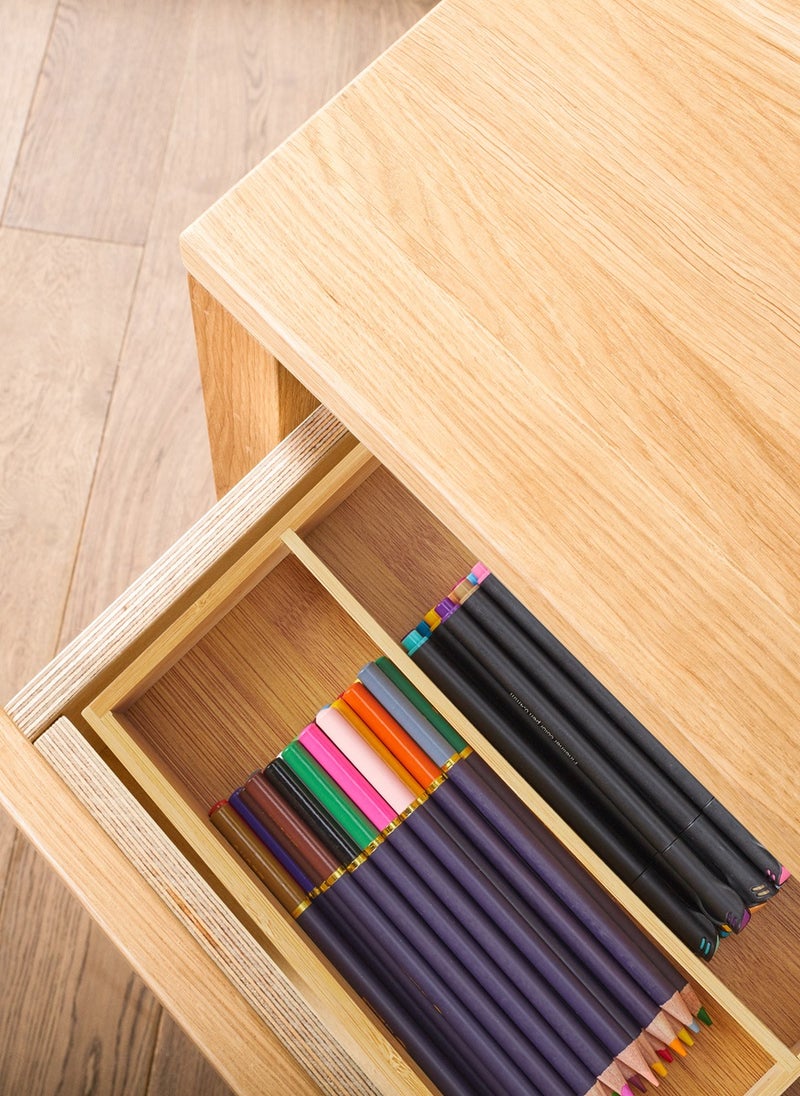 Generic - Organic Bamboo Extending Cutlery Drawer Tray 4 Compartment Durable - Image 1