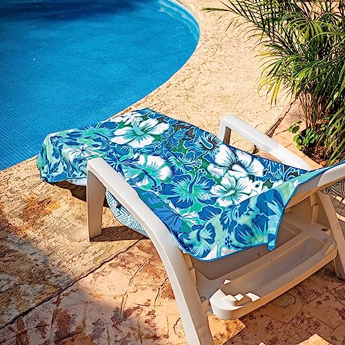 Elite Trend Microfiber Beach Towel for Adults with Bag - Extra Large 78x35 inch Lightweight Sand Free Quick Dry Towel for Travel, Swimming, Yoga, Camping (Hibiscus) - Image 3