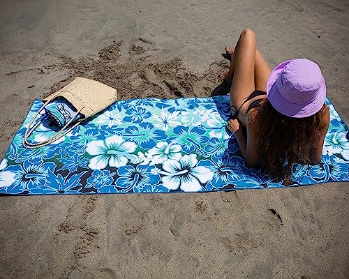 Elite Trend Microfiber Beach Towel for Adults with Bag - Extra Large 78x35 inch Lightweight Sand Free Quick Dry Towel for Travel, Swimming, Yoga, Camping (Hibiscus) - Image 5