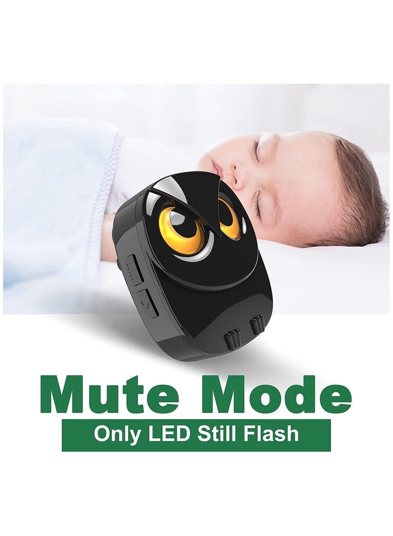 Cute Owl Wireless Doorbell, Weatherproof Wireless Doorbells with LED Flash for Home, 1000 Feet Long Wireless Range, Easy Installation, 1 Receivers + 1 Transmitters, Black - Image 3