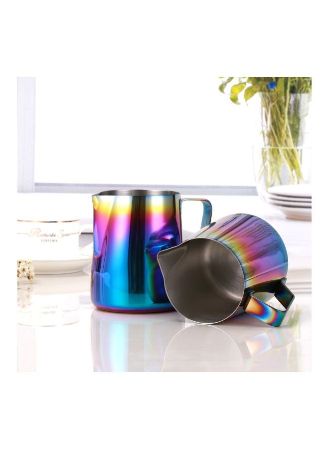 Alyashmac Pack Of 2 Stainless Steel Milk Frothing Jug With Latte Art Pen Multicolour 11x9.3cm - Image 4