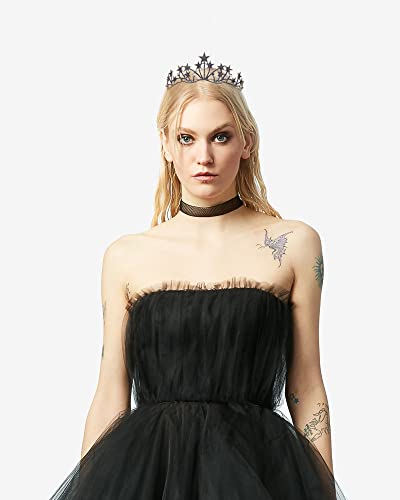 Vofler Star Costume Crown, Celestial Moon Goddess Tiara - Vofler Halloween Star Goddess Sun Stellar Planet Black Halo Tiara Headband Headpiece for Women Lady Girl Bride Princess Birthday Pageant Prom Party - Image 4