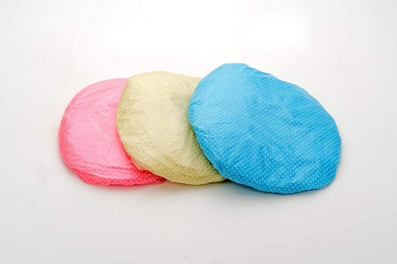RKR (3 Pieces) Waterproof Reusable Bathroom Shower Caps For Women, Kids, Men, Babies, Homes, Spas, Salons, Hair Treatment, Beauty Parlors (?????????? ??? ????? ??? ????) - Image 4