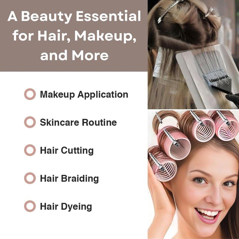 ELAUR 24 Pack Duck Bill Hair Clips - 3.5" Rustproof Metal Alligator Clips with Holes for Hairstyles and Hair Sections - Salon & Home Use (Silver) - Image 3
