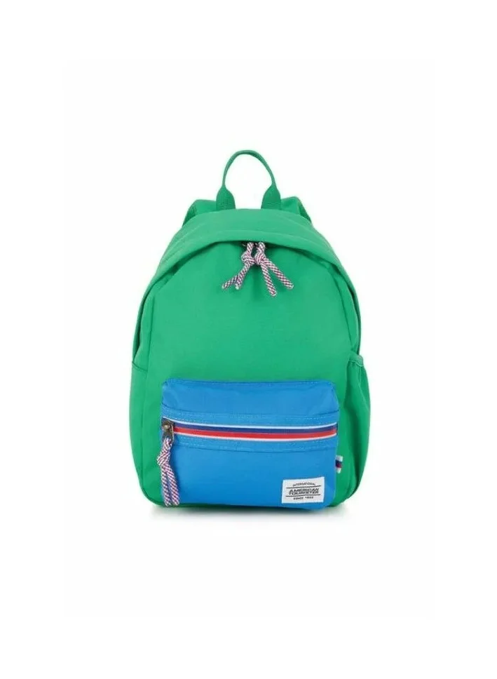 AMERICAN TOURISTER Little Carter Backpack , Polyester, Green / Blue|Antimicrobial Lining||Perfect for Kids|Lightweight|Adjustable Padded Strap - 1 Year Global Warranty
