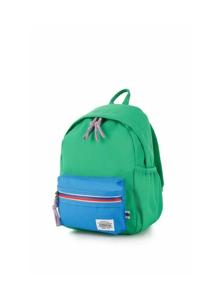 AMERICAN TOURISTER Little Carter Backpack , Polyester, Green / Blue|Antimicrobial Lining||Perfect for Kids|Lightweight|Adjustable Padded Strap - 1 Year Global Warranty