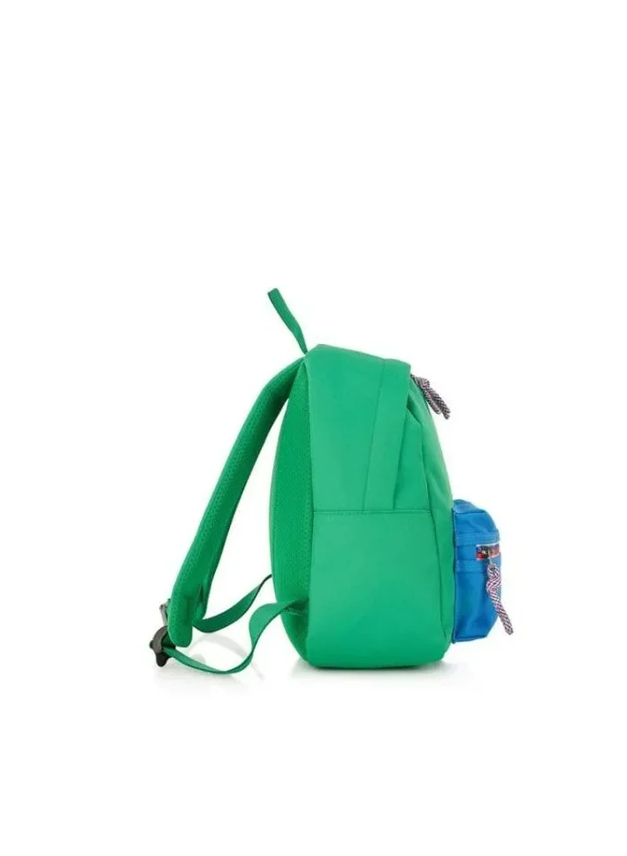 AMERICAN TOURISTER Little Carter Backpack , Polyester, Green / Blue|Antimicrobial Lining||Perfect for Kids|Lightweight|Adjustable Padded Strap - 1 Year Global Warranty