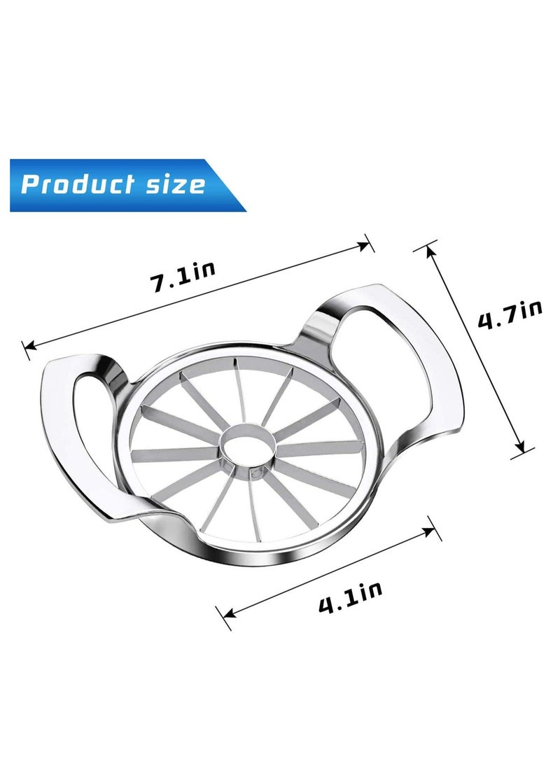 SOLARAE Apple Slicer Upgraded Version 12-Blade Extra Large Apple Corer, Stainless Steel Ultra-Sharp Apple Cutter, Pitter, Divider for Up to 4 Inches Apple - Image 3