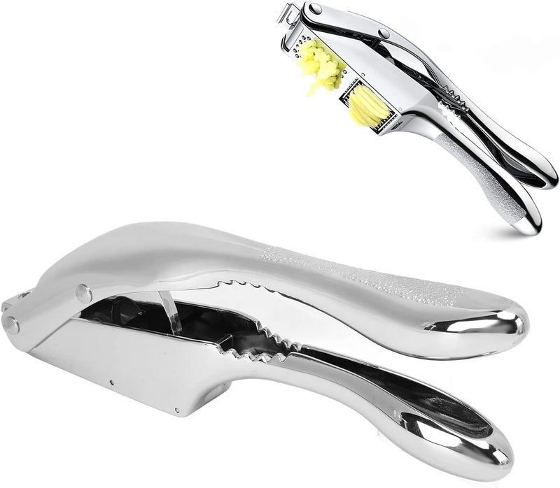 Haofy Dolphin Garlic Press, 2 in 1 Stainless Steel Crusher with Nut Cracker Teeth, Aluminum Alloy Kitchen Tool for Garlic and Nuts - Image 2
