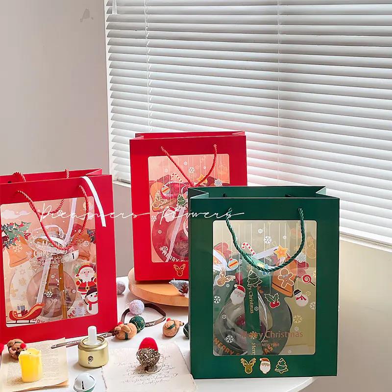 Flower Clothes Christmas Window Handbag Holiday Gift Packaging Christmas Eve Apple Creative Flower Candy Packaging Bag - Image 4