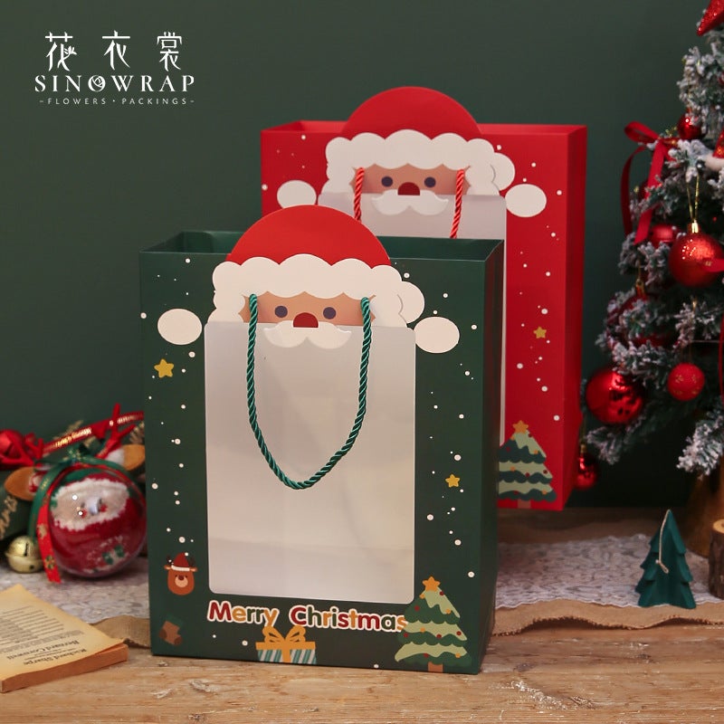 Flower Clothes Christmas Window Handbag Holiday Gift Packaging Christmas Eve Apple Creative Flower Candy Packaging Bag - Image 1
