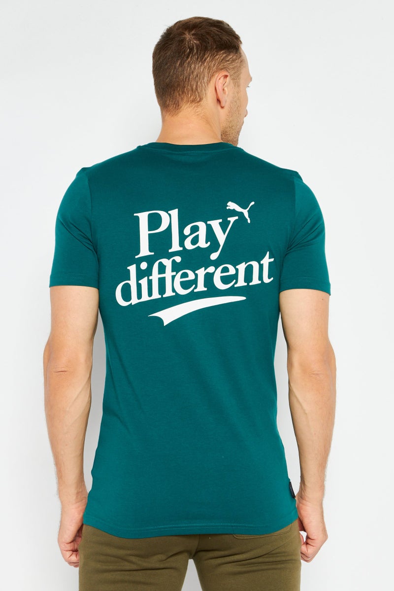 PUMA Men Sportswear Fit Training T-Shirt, Green - Image 4