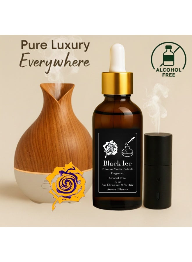Black Ice Concentrated Fragrance - Refill 50 ml for Electric Steam and Ultrasonic Diffusers - Alcohol-Free - Safe for Health - Long-Lasting - Image 1