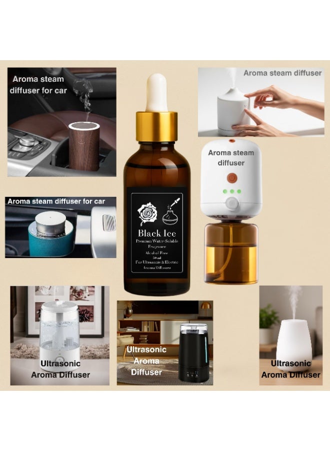 Black Ice Concentrated Fragrance - Refill 50 ml for Electric Steam and Ultrasonic Diffusers - Alcohol-Free - Safe for Health - Long-Lasting - Image 2