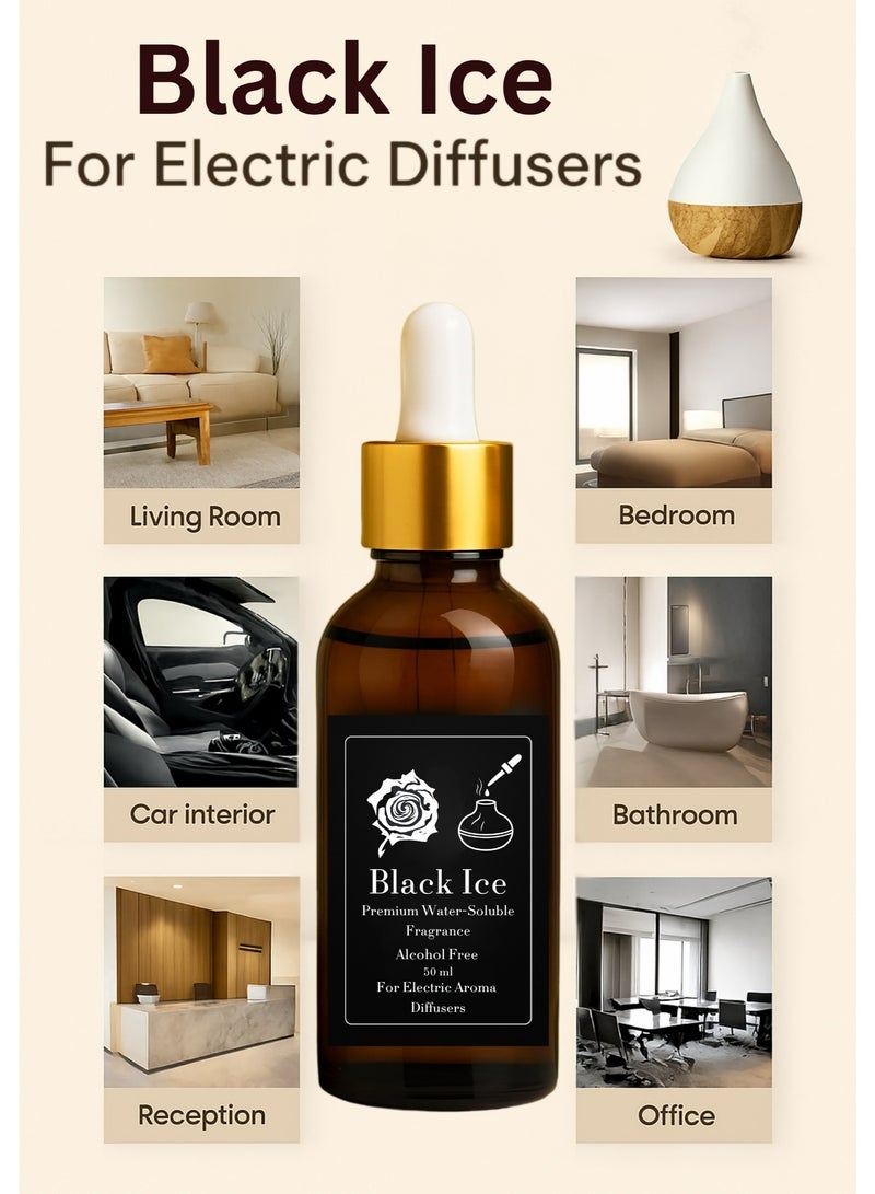 بلاك آيس عطر بلاك آيس المركز - ريفيل 50 مل للفواحات الكهربائية البخارية - خالٍ من الكحول - امن صحيا - مع ثبات طويل - Image 5