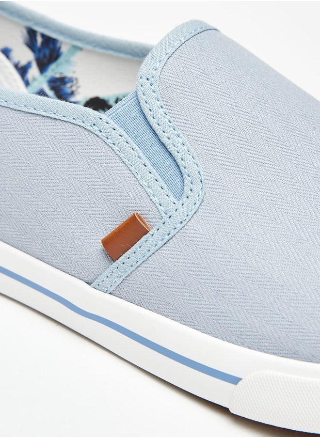 Lee Cooper Men's Textured Slip-On Sneakers with Pull Tabs  - Image 5