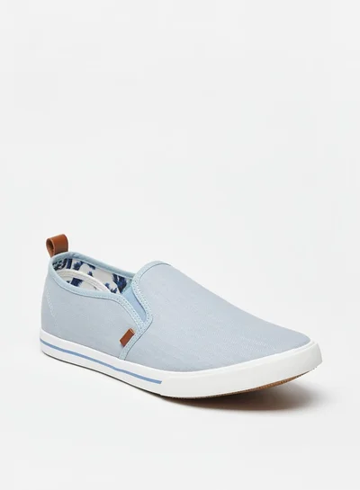 Lee Cooper Men's Textured Slip-On Sneakers with Pull Tabs