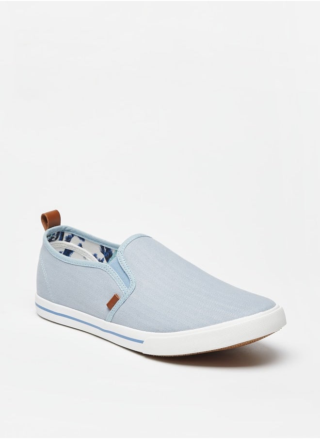 Lee Cooper Men's Textured Slip-On Sneakers with Pull Tabs  - Image 1
