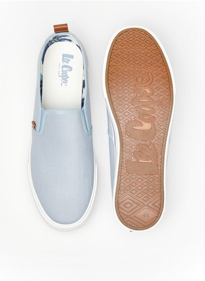 Lee Cooper Men's Textured Slip-On Sneakers with Pull Tabs  - Image 4