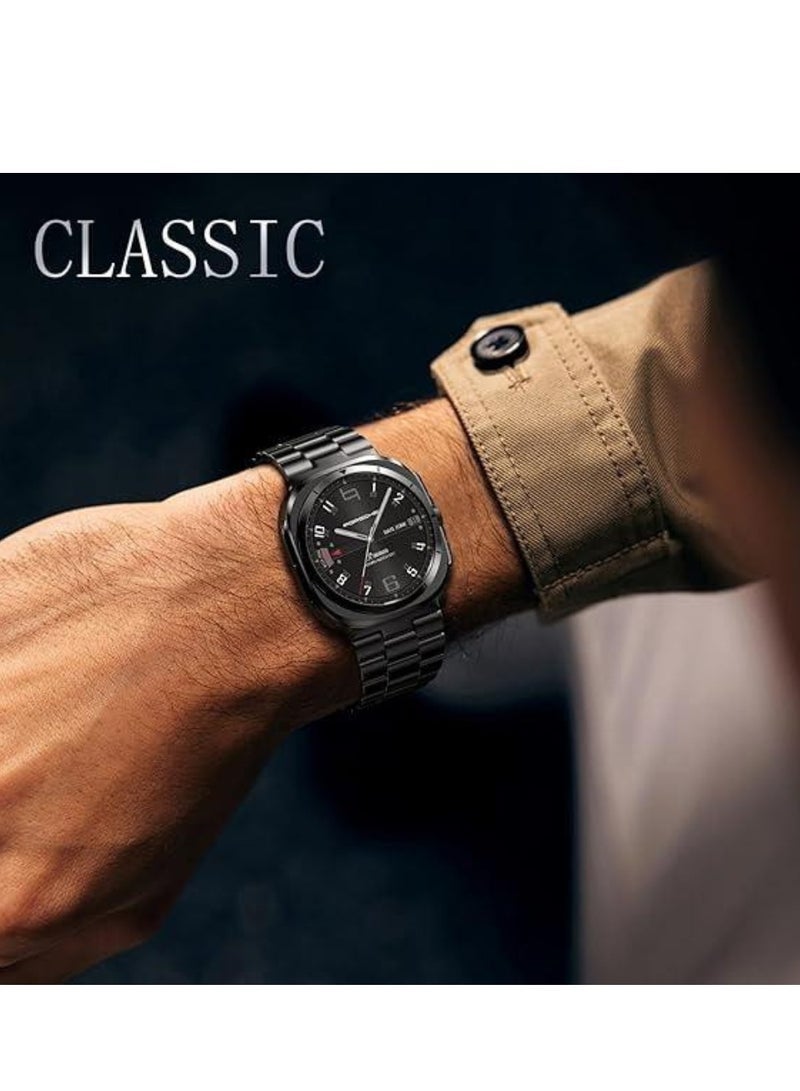 Gravity Stainless Steel Band Compatible with Samsung Galaxy Watch Ultra 47mm, No Gap Solid Metal Business Replacement Wristband for Galaxy Watch Ultra 2024, Sleek, Adjustable Strap for Men & Women, Durable & Elegant Design - Image 2