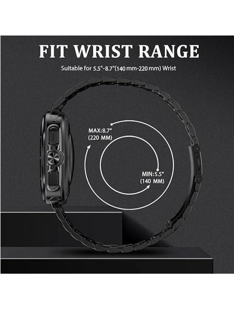 Gravity Stainless Steel Band Compatible with Samsung Galaxy Watch Ultra 47mm, No Gap Solid Metal Business Replacement Wristband for Galaxy Watch Ultra 2024, Sleek, Adjustable Strap for Men & Women, Durable & Elegant Design - Image 3