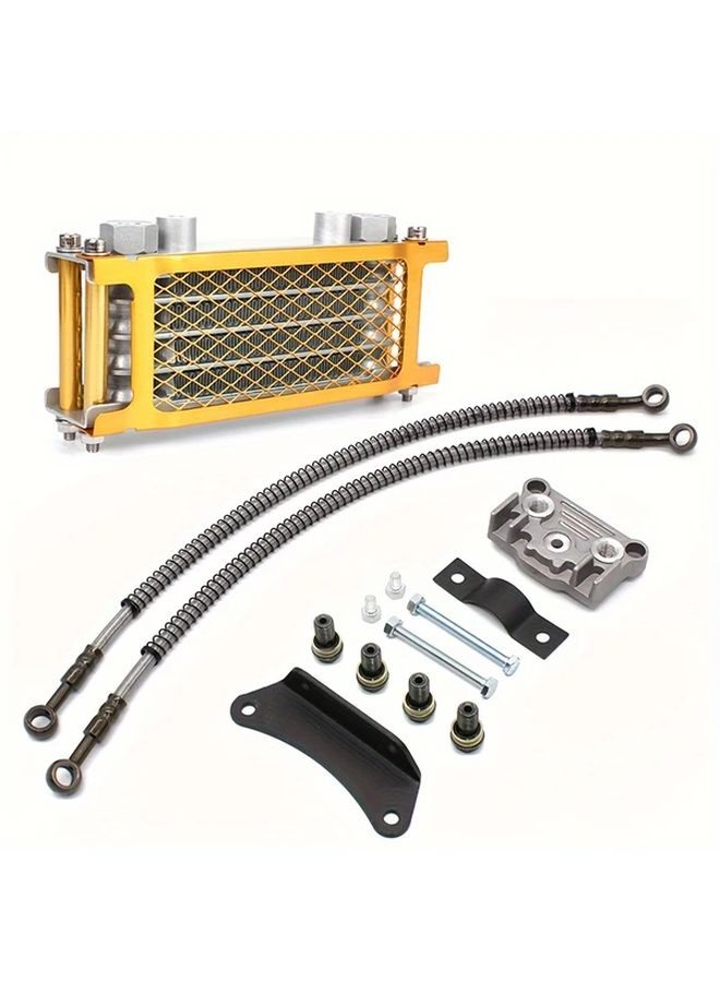Blue Aluminum Alloy Oil Cooler Kit for Engine Cooling Upgrade Compatible with Honda Yamaha Monkey 110 125 250 Dirt Bike Accessories - Image 5