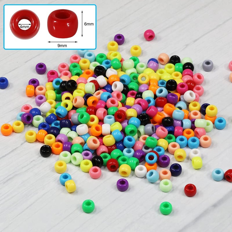 BALABEAD Color Mixed Pony Beads for Friendship Bracelet Making Size 6x9mm 1000pcs - Image 3