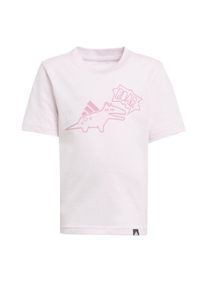 Adidas Lk Adiraptor T Pink Training T-Shirts For Kids 3-4Y - Image 1