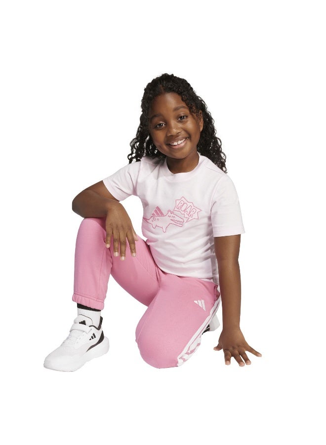 Adidas Lk Adiraptor T Pink Training T-Shirts For Kids 3-4Y - Image 5