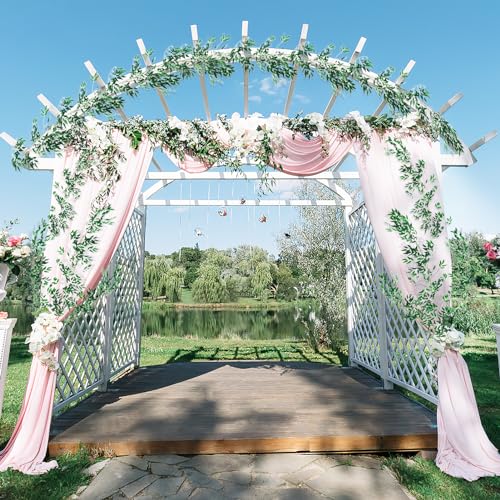 ANPHSIN Fake Vines Greenery Garland - 5 Packs Total 28ft Green Willow Leaf Vine Garland, Artificial Leaves Wall Hanging Decor for Home, Room, Wedding Arch, Centerpieces - Image 3