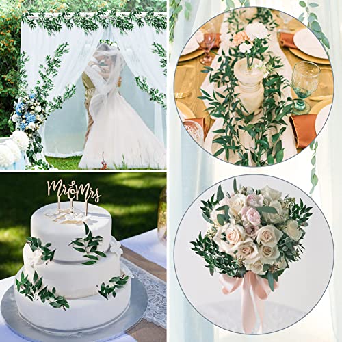 ANPHSIN Fake Vines Greenery Garland - 5 Packs Total 28ft Green Willow Leaf Vine Garland, Artificial Leaves Wall Hanging Decor for Home, Room, Wedding Arch, Centerpieces - Image 2