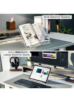 upergo C Book Stand For Reading, Upergo Portable Book Holder For Desk, Angle Adjustable Textbook Stand For Document Recipe, Cookbook, Music Book  - Image 3