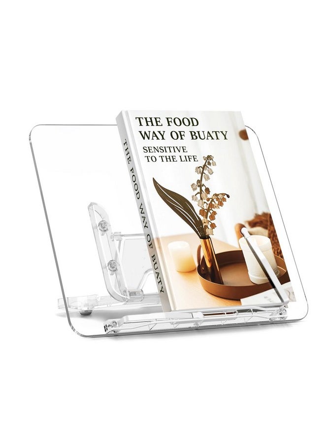 upergo - C Book Stand For Reading, Upergo Portable Book Holder For Desk, Angle Adjustable Textbook Stand For Document Recipe, Cookbook, Music Book - Image 1