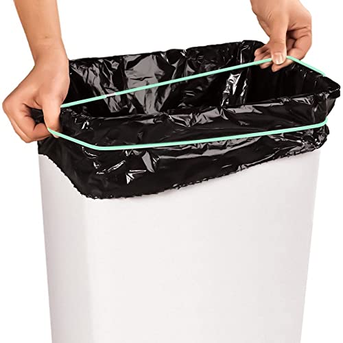 Plasticplace 14 Rubber Bands for 610 Gallon Trash Cans Green 5 Count Heavy Duty Bands for Trash Bags Garbage Can Small Kitchen Trash Cans Office and Bathroom Trash Cans Elastic Bands Clip - Image 3