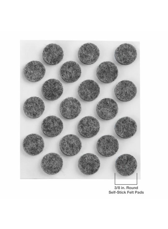 SoftTouch Self-Stick Small Round Felt Pads for Hard Surfaces – Protect Your Hard Surfaces from Scratches, 3/8" Gray Round (84 Pieces) - 4759695N,Grey - Image 2