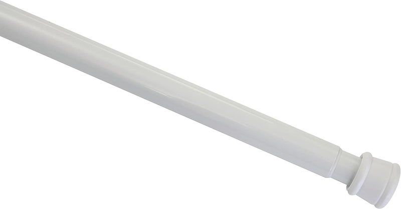 Gardinia Tension Rod, Metal Rod, Extendible, Assembly without Screws or Drilling, Diameter 23/26 mm, Length 60-100 cm, White, Steel - Image 1