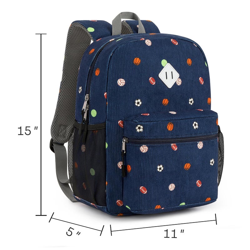 STEAMEDBUN Corduroy Kids Backpack for Boys Girls 3-8, Boys Girls Backpack for Elementary Kindergarten - Image 4